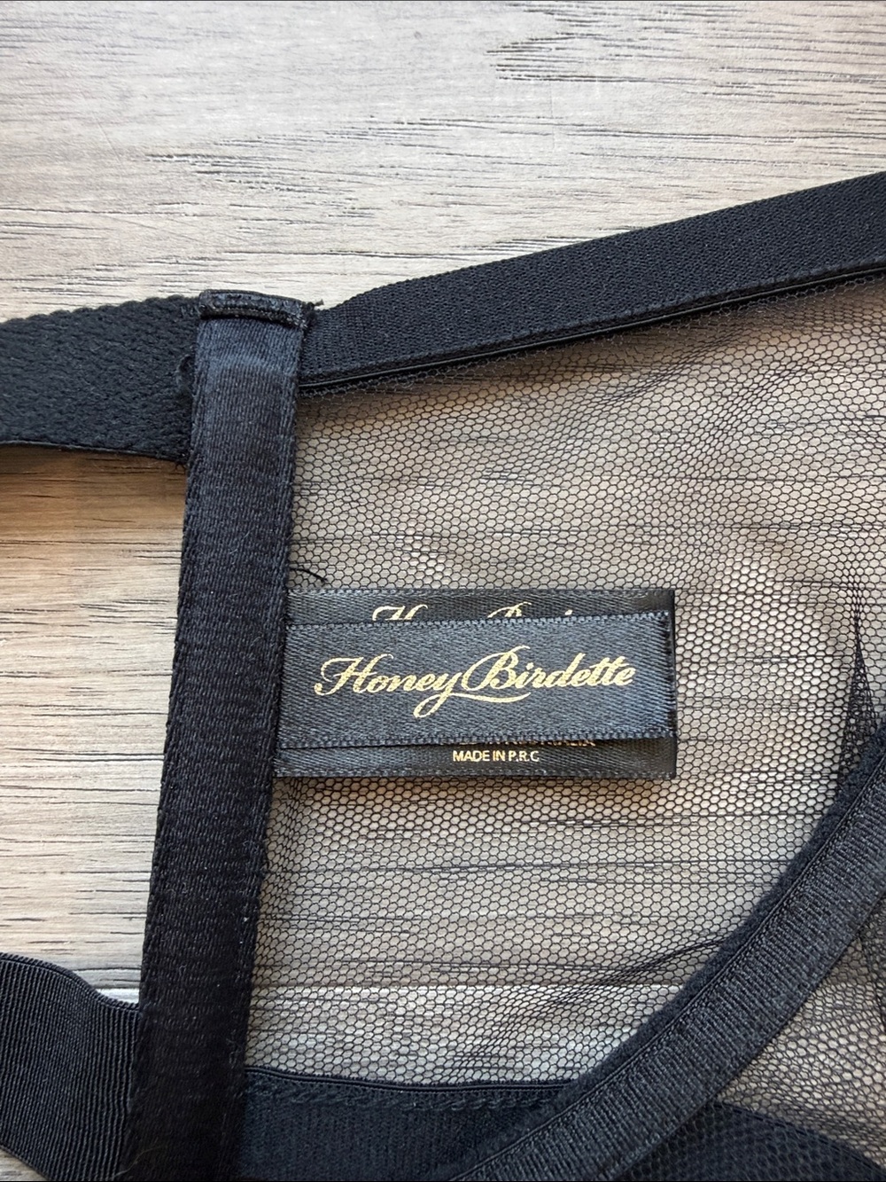 Honey Birdette Black Mesh Strappy Harness - Picture 4 of 9